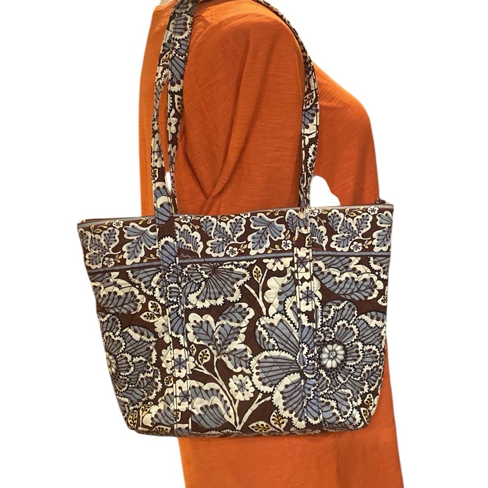 Vera Bradley Floral Brown Tote Bag - Picture 5 of 8